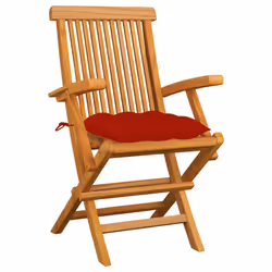 VidaXL 3062562 chaise d'extérieur Terrace Siège rembourré Teck Rouge - Vue supplémentaire 2