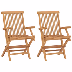 VidaXL 3062564 chaise d'extérieur Terrace Siège rembourré Teck Taupe