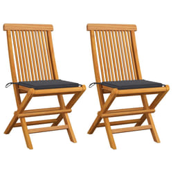 VidaXL 3062568 chaise d'extérieur Terrace Siège rembourré Teck Anthracite