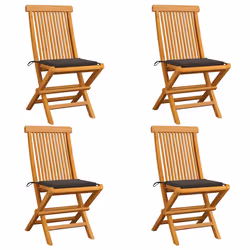 VidaXL 3062576, Terrace, Siège rembourré, Teck, Taupe, Polyester, 470 mm