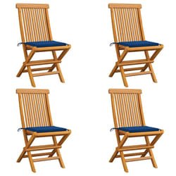 VidaXL 3062578 chaise d'extérieur Terrace Siège rembourré Teck Bleu