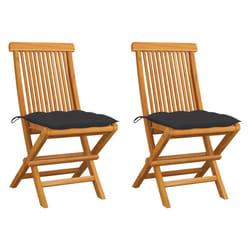 VidaXL 3062583 chaise d'extérieur Terrace Siège rembourré Teck Anthracite