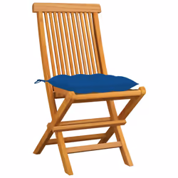 VidaXL 3062593 chaise d'extérieur Terrace Siège rembourré Teck Bleu