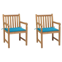 VidaXL 3062734 chaise d'extérieur Terrace Siège rembourré Teck Bleu