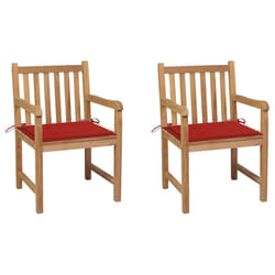 VidaXL 3062736 chaise d'extérieur Terrace Siège rembourré Teck Rouge