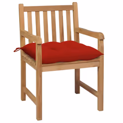 VidaXL 3062751 chaise d'extérieur Terrace Siège rembourré Teck Rouge