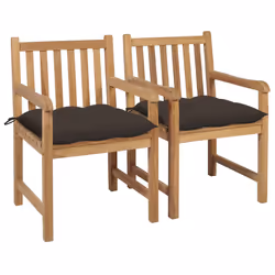 VidaXL 3062753, Terrace, Siège rembourré, Teck, Taupe, Polyester, 580 mm