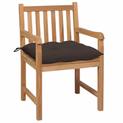 VidaXL 3062753 chaise d'extérieur Terrace Siège rembourré Teck Taupe