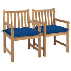 VidaXL 3062755 chaise d'extérieur Terrace Siège rembourré Teck Bleu