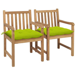 VidaXL 3062756 chaise d'extérieur Terrace Siège rembourré Teck Vert