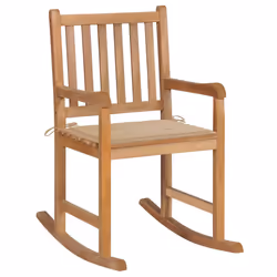 VidaXL 3062760, Terrace, Siège rembourré, Teck, Beige, Polyester, 580 mm
