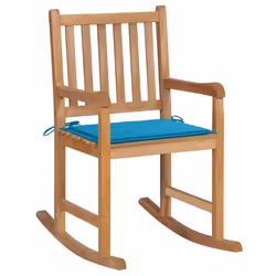 VidaXL 3062761, Terrace, Siège rembourré, Teck, Bleu, Polyester, 580 mm