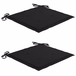 VidaXL 3062764 chaise d'extérieur Terrace Siège rembourré Teck Noir