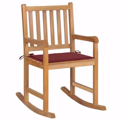 VidaXL 3062766, Terrace, Siège rembourré, Teck, Rouge, Polyester, 580 mm