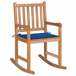 VidaXL 3062767, Terrace, Siège rembourré, Teck, Bleu, Polyester, 580 mm