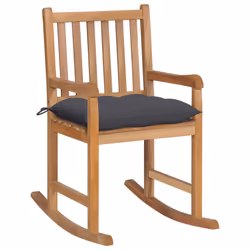 VidaXL 3062772, Terrace, Siège rembourré, Teck, Anthracite, Polyester, 580 mm