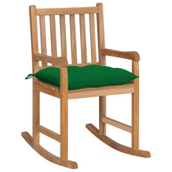 VidaXL 3062777 chaise d'extérieur Terrace Siège rembourré Teck Vert