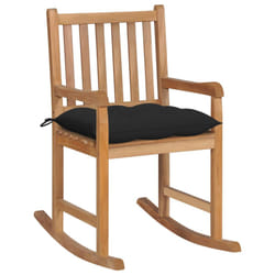 VidaXL 3062779 chaise d'extérieur Terrace Siège rembourré Teck Noir