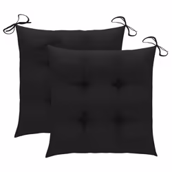 VidaXL 3062779 chaise d'extérieur Terrace Siège rembourré Teck Noir