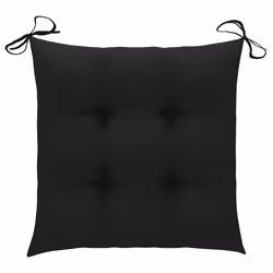 VidaXL 3062779 chaise d'extérieur Terrace Siège rembourré Teck Noir