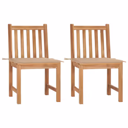 VidaXL 3062919, Terrace, Siège rembourré, Teck, Beige, Polyester, 500 mm