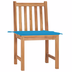 VidaXL 3062920 chaise d'extérieur Terrace Siège rembourré Teck Bleu