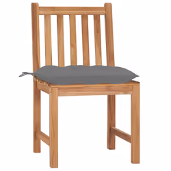 VidaXL 3062932 chaise d'extérieur Terrace Siège rembourré Teck Gris