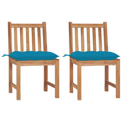 VidaXL 3062935 chaise d'extérieur Terrace Siège rembourré Teck Bleu