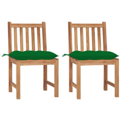 VidaXL 3062936 chaise d'extérieur Terrace Siège rembourré Teck Vert