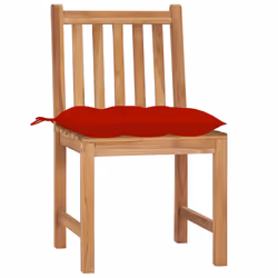 VidaXL 3062937 chaise d'extérieur Terrace Siège rembourré Teck Rouge