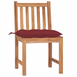 VidaXL 3062940 chaise d'extérieur Terrace Siège rembourré Teck Rouge