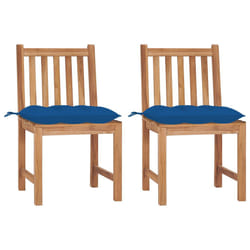 VidaXL 3062941 chaise d'extérieur Terrace Siège rembourré Teck Bleu