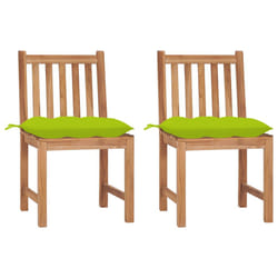 VidaXL 3062942 chaise d'extérieur Terrace Siège rembourré Teck Vert
