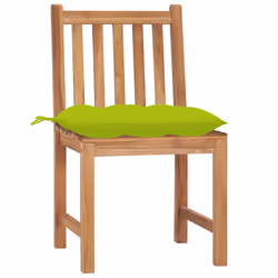 VidaXL 3062942 chaise d'extérieur Terrace Siège rembourré Teck Vert