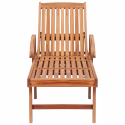 VidaXL 3063011 chaise d'extérieur Linge Siège rembourré Acier galvanisé, Teck Vert - Vue supplémentaire 5