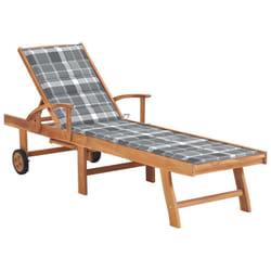 VidaXL 3063020 chaise d'extérieur Linge Siège rembourré Acier galvanisé, Teck