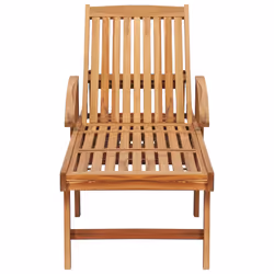 VidaXL 3063027 chaise d'extérieur Linge Siège rembourré Acier galvanisé, Teck Rouge - Vue supplémentaire 4