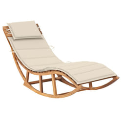 VidaXL 3063335 chaise d'extérieur Linge Siège rembourré Teck Crème