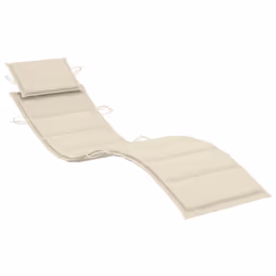 VidaXL 3063335 chaise d'extérieur Linge Siège rembourré Teck Crème - Vue supplémentaire 5