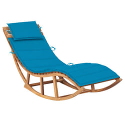 VidaXL 3063337 chaise d'extérieur Linge Siège rembourré Teck Bleu