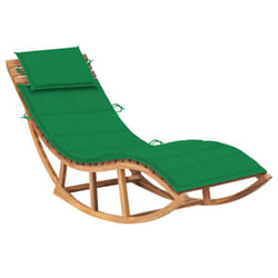 VidaXL 3063338 chaise d'extérieur Linge Siège rembourré Teck Vert