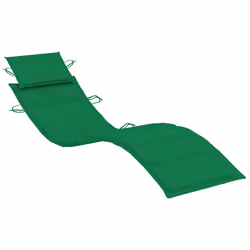 VidaXL 3063338 chaise d'extérieur Linge Siège rembourré Teck Vert - Vue supplémentaire 5