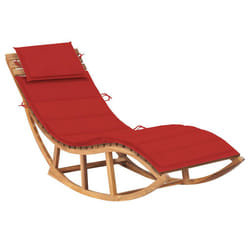 VidaXL 3063339 chaise d'extérieur Linge Siège rembourré Teck Rouge