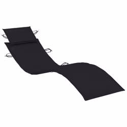 VidaXL 3063340 chaise d'extérieur Linge Siège rembourré Teck Noir - Vue supplémentaire 5