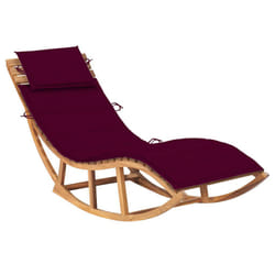 VidaXL 3063342 chaise d'extérieur Linge Siège rembourré Teck Rouge