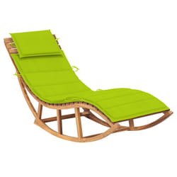 VidaXL 3063344 chaise d'extérieur Linge Siège rembourré Teck Vert
