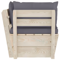 VidaXL 3063348 banc de jardin Bois, Polyester - Vue supplémentaire 4