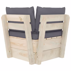 VidaXL 3063348 banc de jardin Bois, Polyester - Vue supplémentaire 5