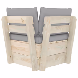 VidaXL 3063349 banc de jardin Bois, Polyester - Vue supplémentaire 5
