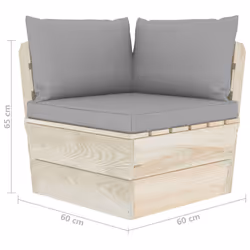 VidaXL 3063349 banc de jardin Bois, Polyester - Vue supplémentaire 7